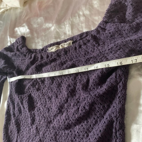 Jens Pirate Booty Free People XS Chemical Lace Off The Shoulder Top Purple Boho - Picture 12 of 14